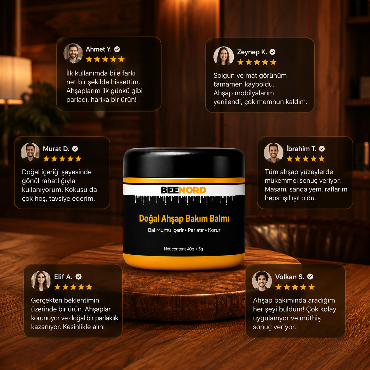 BEENORD DOĞAL AHŞAP YENİLEYİCİ BALM