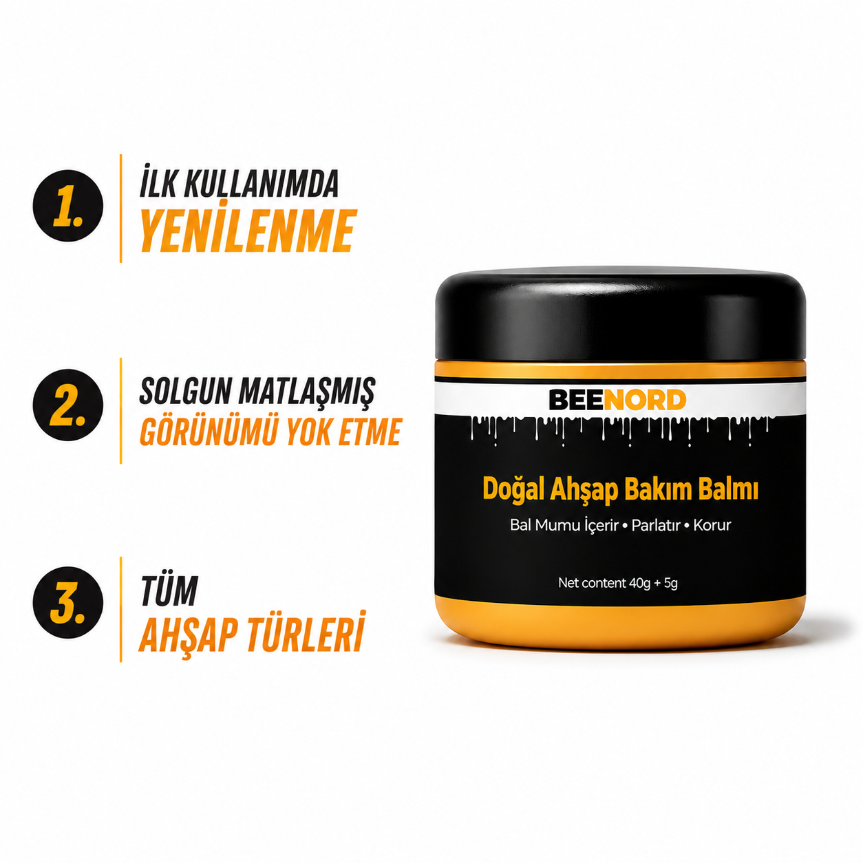 BEENORD DOĞAL AHŞAP YENİLEYİCİ BALM